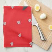 クリスマスペンギン赤 キッチンタオル (四つ折り)