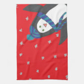 クリスマスペンギン赤 キッチンタオル (縦)