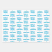 クリスマスペンギン雪お洒落片 ラッピングペーパーシート (正面3)