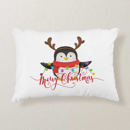 クリスマスペンギン アクセントクッション (正面)