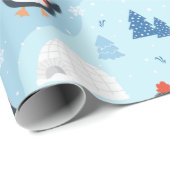 クリスマスペンギン&イグルー ラッピングペーパー (ロールコーナー)