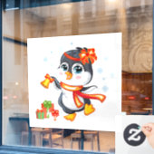 クリスマスペンギン ウィンドウサイン (カフェ窓)