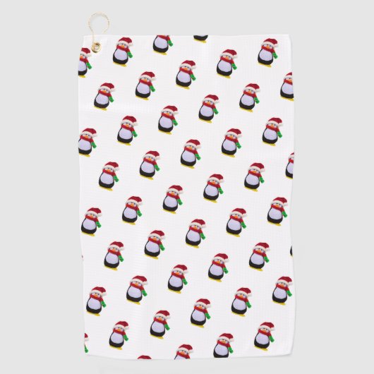クリスマスペンギン ゴルフタオル (正面)