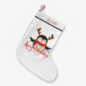 クリスマスペンギン スモールクリスマスストッキング (正面 (吊り時))