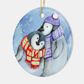 クリスマスペンギン セラミックオーナメント (左)