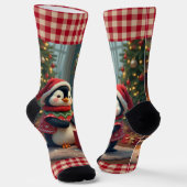 クリスマスペンギン ソックス (傾斜あり)