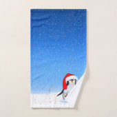 クリスマスペンギン バスタオルセット (ハンドタオル)