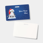 クリスマスペンギン バッジ (正面＆裏面)