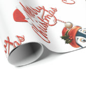 クリスマスペンギン |パーソナライズされた | ラッピングペーパー (ロールコーナー)