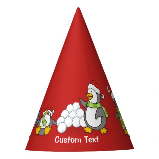 クリスマスペンギン パーティーハット (正面)