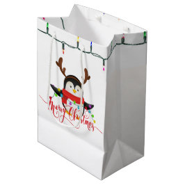 クリスマスペンギン ミディアムペーパーバッグ