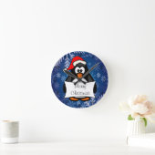 クリスマスペンギン ラウンド壁時計 (ホーム)