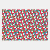 クリスマスペンギン ラッピングペーパーシート (正面)