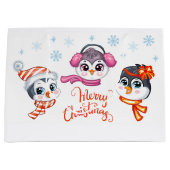 クリスマスペンギン ラージペーパーバッグ (正面)