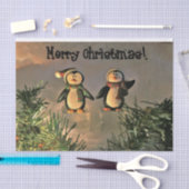 クリスマスペンギン 薄葉紙 (クラフト)
