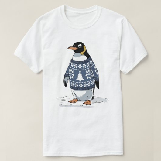 クリスマスペンギン Tシャツ (デザイン正面)
