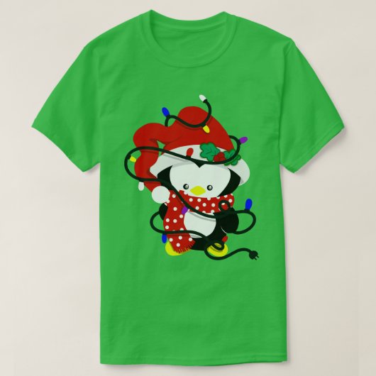 クリスマスペンギン Tシャツ (デザイン正面)