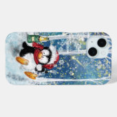 クリスマスペンギンiPhoneケース Case-Mate iPhoneケース (裏面 (横))