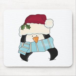 クリスマスペンギンTシャツとギフト マウスパッド