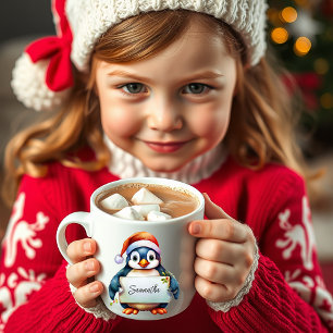 クリスマスペンパーソナライズされたギン コーヒーマグカップ