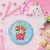 クリスマスペンブロークウェルシュコーギー ペーパープレート (パーティー)