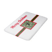 クリスマスペーパー白 – カスタマイズ可能なバスマット バスマット (アングル)