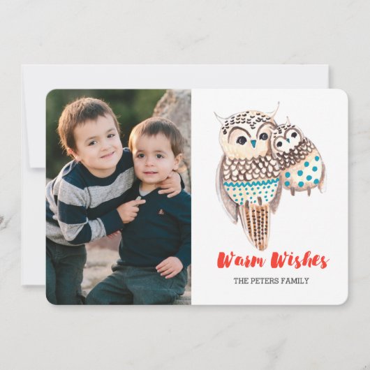 クリスマスホイデイオウルズ |フォト招待状 招待状 (正面)