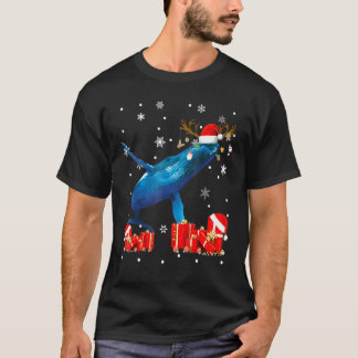 クリスマスホエールサンタトナカイ Tシャツ
