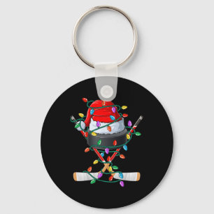 クリスマスホッケークリスマスサンタスポーツハットボールキッズB キーホルダー