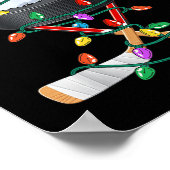 クリスマスホッケークリスマスサンタスポーツハットボールキッズB ポスター (角)