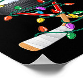 クリスマスホッケークリスマスサンタスポーツハットボールキッズB ポスター (角)