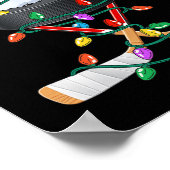 クリスマスホッケークリスマスサンタスポーツハットボールキッズB ポスター (角)