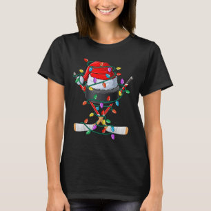 クリスマスホッケークリスマスサンタスポーツハットボールキッズB Tシャツ
