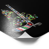 クリスマスホッケースポーツボールサンタハットクリスマス フォトプリント            (角)