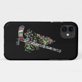 クリスマスホッケースポーツボールサンタハットクリスマス Case-Mate iPhoneケース (裏面(横))
