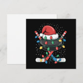 クリスマスホッケー クリスマス サンタ スポーツ ハット ボール (正面/裏面)