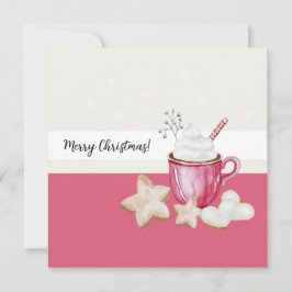 クリスマスホットココアとクッキーの水色