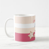 クリスマスホットココアとクッキーの水色 コーヒーマグカップ (左)