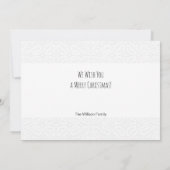 クリスマスホットココアとクッキーの水色 招待状 (裏面)