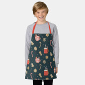 クリスマスホットココアタイム エプロン (着用した状態)