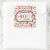 クリスマスホットココアチョコレートシール スクエアシール (バッグ)