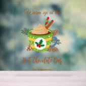 クリスマスホットココアチョコレートバーサインのポスター アクリルサイン (ニュートラル)