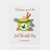 クリスマスホットココアチョコレートバーサインのポスター アクリルサイン (正面)