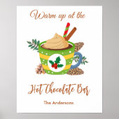 クリスマスホットココアチョコレートバーサインのポスター ポスター (正面)