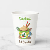 クリスマスホットココアチョコレート 紙コップ (裏面)