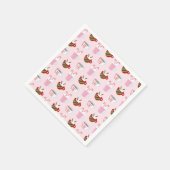 クリスマスホットココアパターン スタンダードカクテルナプキン (角)