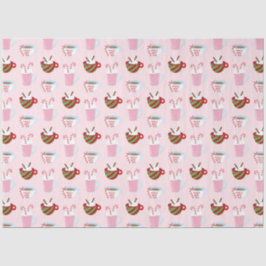 クリスマスホットココアパターン 薄葉紙