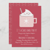クリスマスホットココアパーティー 招待状 (正面/裏面)