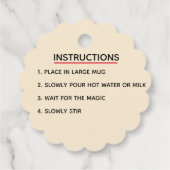 クリスマスホットココア爆弾タグラベル フェイバータグ (裏面)