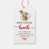 クリスマスホットココア爆弾チョコレートメッセージカード ギフトタグ (正面)